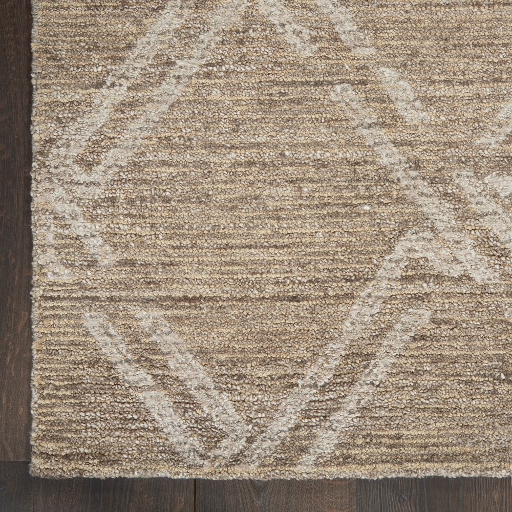 Nourison Venosa VSN01 Geometric Runner Rugs in Taupe Brown